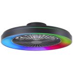 Brilliant Mazzaro Ceiling Fan Plastic Black 54W 6800lm - 830-865 CCT+RGB | 576 - Remote Control Dimmable