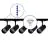 Bright Choice Complete Set 1-Phase Rail 3 Meter Black | incl. 5x Spot + GU10 2700K 3W Dimmable + End Cap, Power Connector and I-Connector