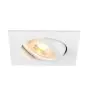 SLV New Tria 68 Spot Aluminium White Square | Cutout 68mm - Suitable for 1x GU10 